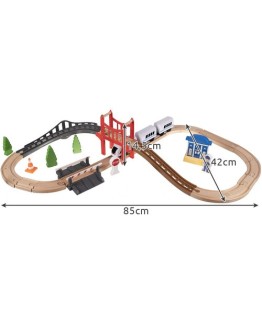 Дървено влакче железопътна линия с батерия 3.2м